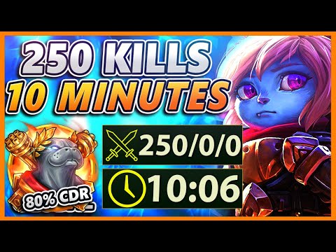 I CAN WIN THE GAME WITHOUT LEAVING BASE!!! (372 KILLS IN ONE GAME) - BunnyFuFuu | League of Legends