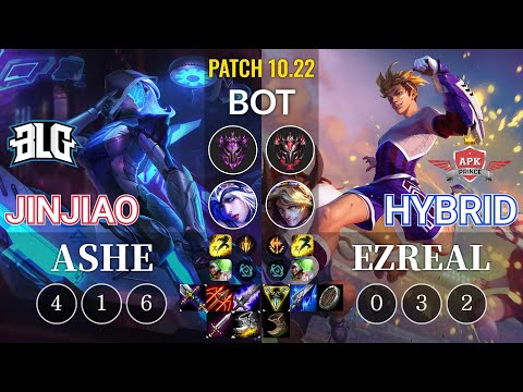 BLG Jinjiao Ashe vs APK HyBrid Ezreal Bot - KR Patch 10.22