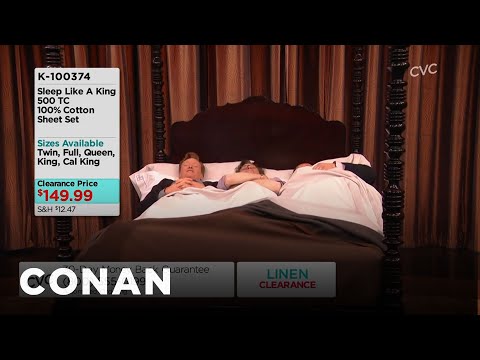 Larry King, Conan & Andy Share A Bed | CONAN on TBS