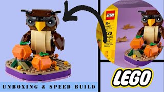 LEGO Halloween Owl 40497 Unboxing & Speed build