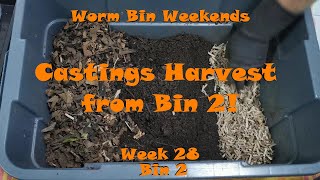 Worm Bin Weekends! Week 28 - Bin 2: Castings Harvest from Bin 2!
