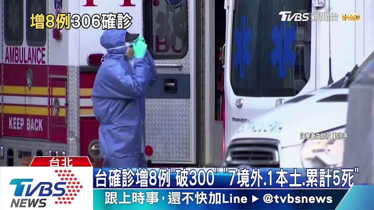 台確診增8例「破300」！　7境外、1本土、累計5死