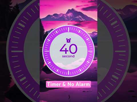 00:40s ⏲️ NO ALARM 40 Second TIMER with Tick Tock Sound Every second - Can Loop, Can Repeat