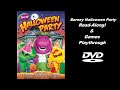 Barney Halloween Party Read Along Games DVD Playthrough Gameplay