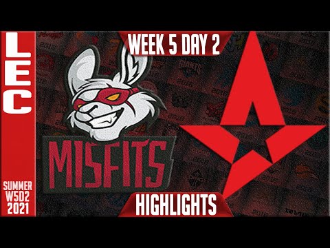 MSF vs AST Highlights | LEC Summer 2021 W5D2 | Misfits Gaming vs Astralis