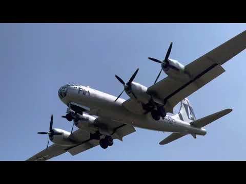 B-29 Bomber Superfortress FIFI Landing At Niagara Falls International Airport On Monday June 28, 21