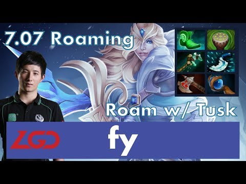 fy Crystal Maiden Roaming | Duo With Tusk | 7.07 Update Patch Dota 2 Gameplay Pro MMR