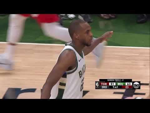 NBA, playoff 2019, Bucks vs. Raptors, Round 3, Game 5, Move 33, Khris Middleton, assist