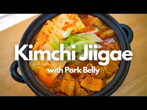 Como fazer Kimchi Jjigae com barriga de porco