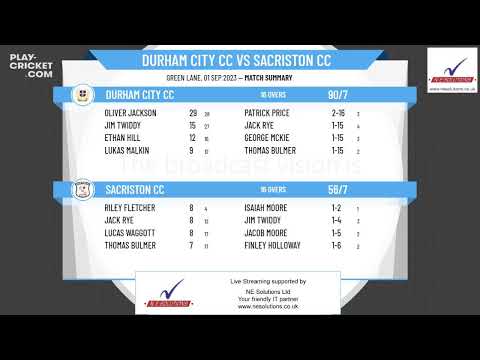 ECB Friendly - Durham City CC U14 v Sacriston CC U14