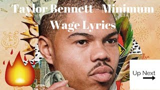 Taylor Bennet - Minimum Wage Lyrics