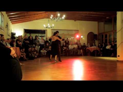 Maria Ines Bogado  and  Sebastian Jimenez  are  dancing  to  the  tango  "  Pensalo Bien  "