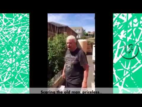 Scaring the old man, priceless