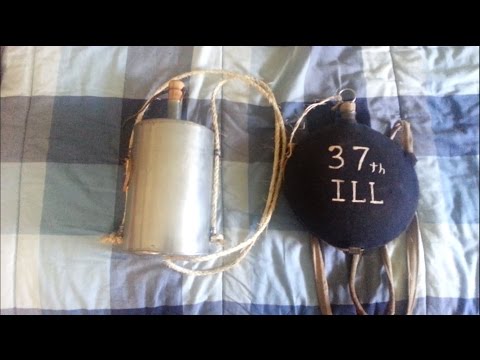Reenacting: Cleaning & Relining Old Tin Canteen with Beeswax