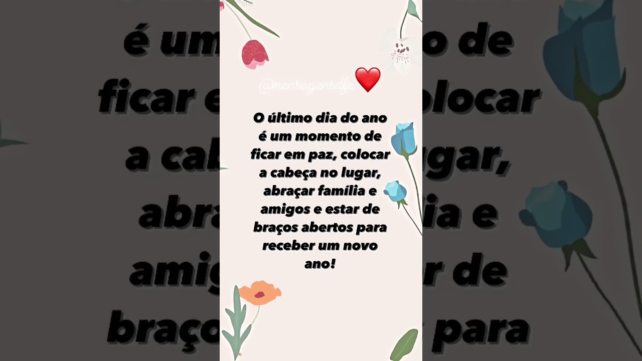 Mensagem de bom dia para o último dia do ano