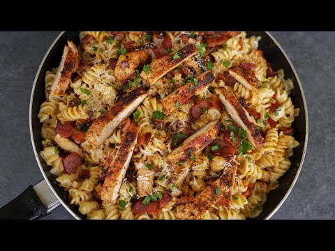 How to Make Chicken Bacon Ranch Pasta | Chicken Bacon Ranch Pasta Recipe