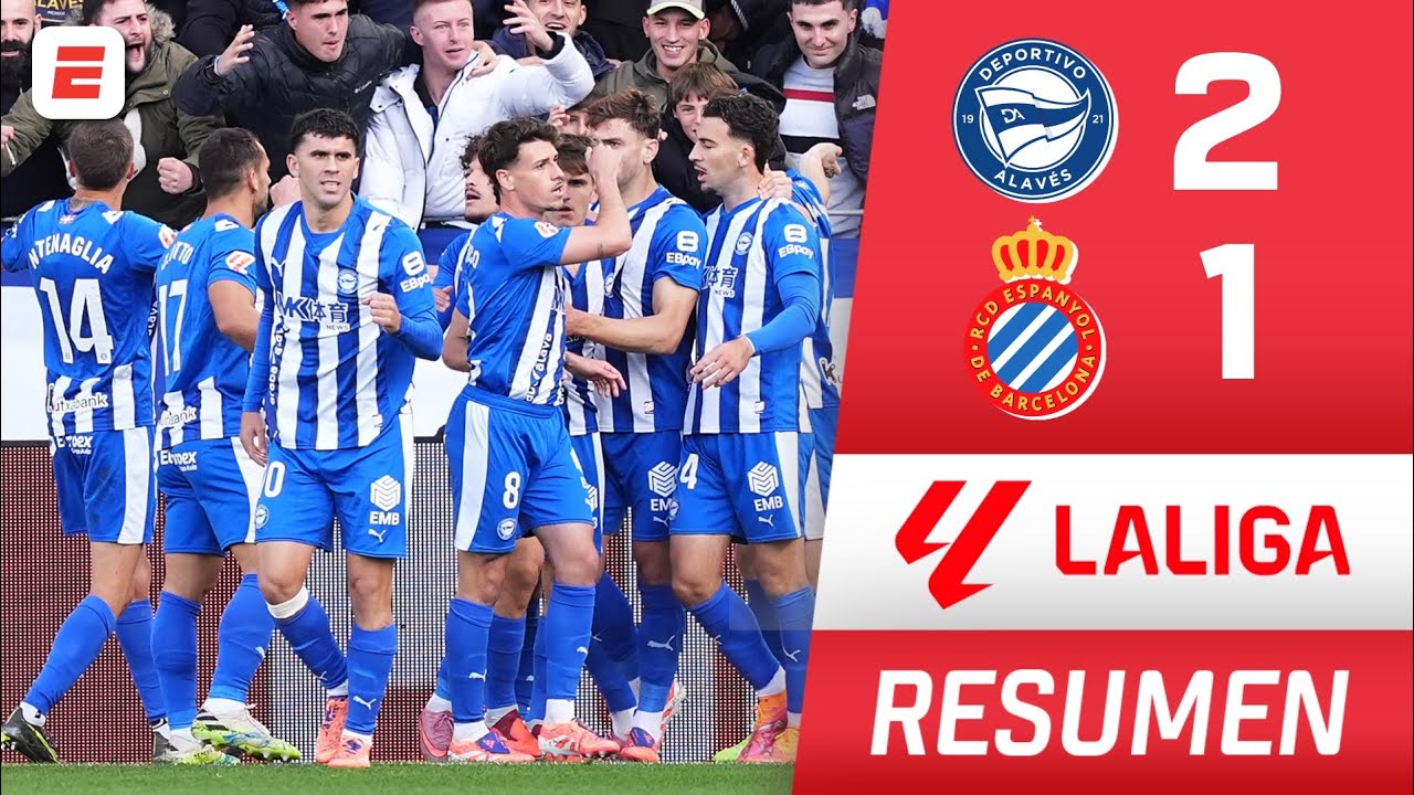 ALAVÉS vence 2-1 al ESPANYOL con GOLES de Boyé y Suárez | Resumen | LaLiga