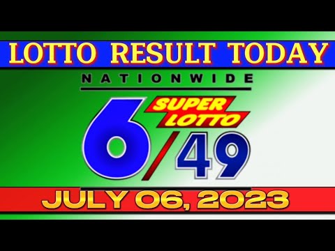 6/49 LOTTO DRAW 9PM RESULT TODAY JULY 06, 2023 #swertres #ez2lotto #lottoresult #lottoresulttoday