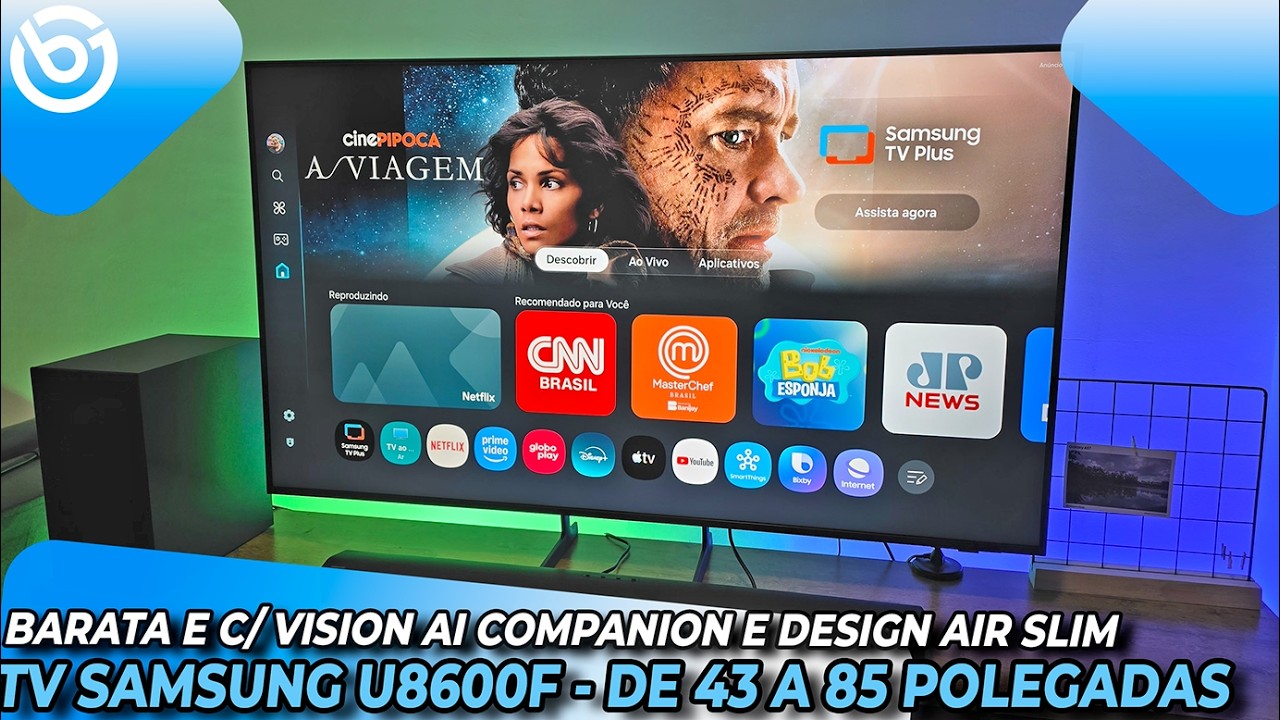Miniatura da avaliação em vídeo de Smart TV Samsung U8600F 43 Polegadas