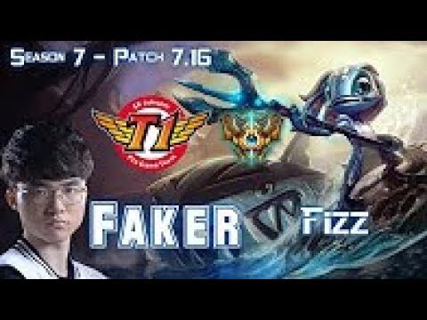 SKT T1 Faker FIZZ vs SYNDRA Mid - Patch 7.16 KOREA Ranked