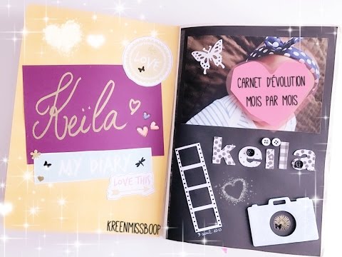 ♥Carnet d'évolution 0-24 mois ♥ façon Scrap pour ma fille Keïla