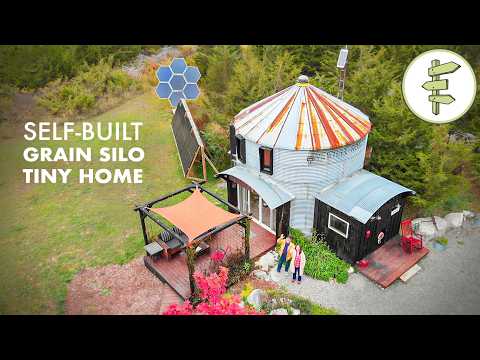 4 Years Living Off-Grid in a Self-Built Grain Silo Tiny House Conversion – FULL TOUR