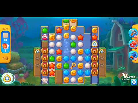 Fishdom. 8777 level no boosters and diamonds. 10 moves