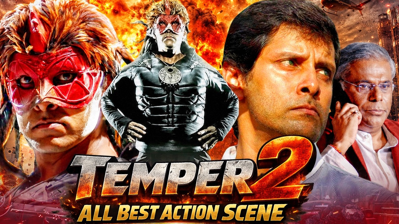 Temper 2 All Best Action Scenes 🔥 | Vikram's Powerful Mass Fight Scenes | Kanthaswamy Hindi Dubbed