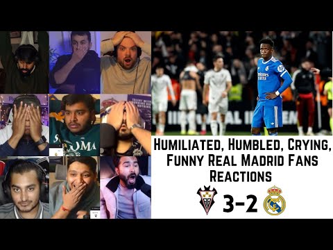HUMILIATED, HUMBLED, CRYING and Funny Madrid Fans Reactions to ALBACETE 3-2 REAL MADRID | CDR R16
