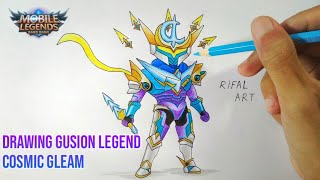 Download lagu Cara Menggambar Gusion Skin Legend Cosmic Gleam Chibi Mobile Legends FanArt | Drawing Gusion Legend mp3
