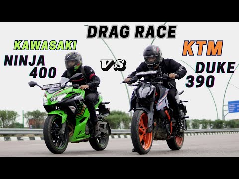 KTM DUKE 390 vs KAWASAKI NINJA 400 🔥| DRAG RACE 🤩