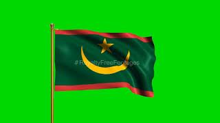 Mauritania National Flag | World Countries Flag Series | Green Screen Flag | Royalty Free Footages