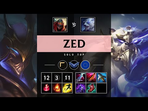 Zed Top vs Volibear: Godlike - EUW Diamond Patch 14.24