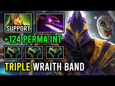 WTF +124 Perma INT Triple Wraith Band Support Silencer Brutal Pure Glaives Damage 7.33b Dota 2