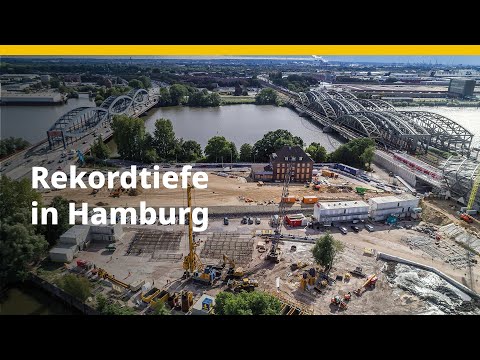 BAUER Spezialtiefbau GmbH – Rekordtiefe: Probepfähle Elbtower Hamburg