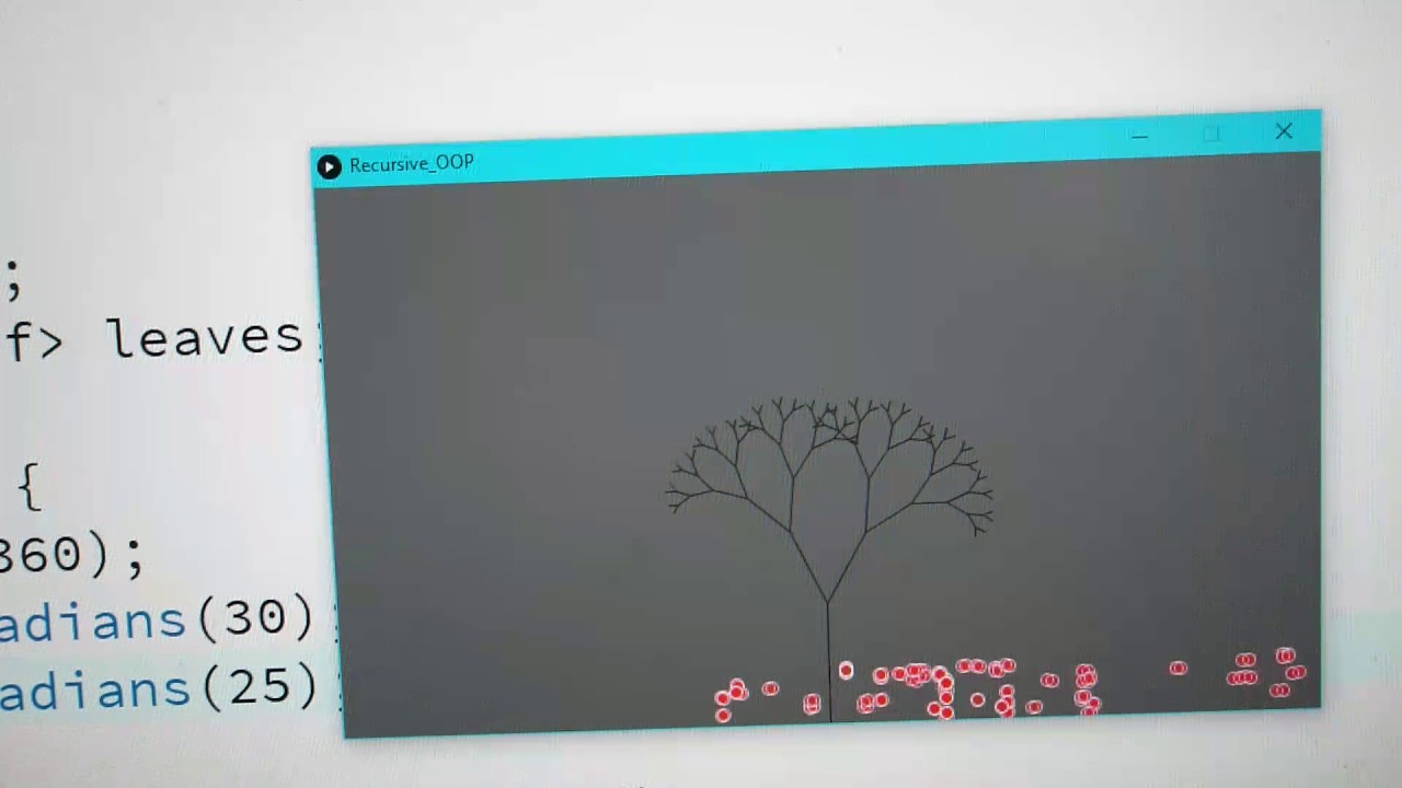 Fractal Trees Recursive Object Oriented with Physics