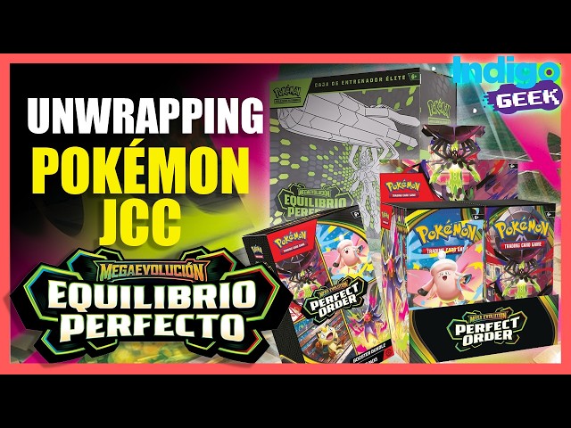 Vídeo relacionado con Pokémon: Caja de Entrenador Élite de Megaevolución-Equilibrio JCC Pokémon (1 Carta de promoción con ilustración expandida, 9 Sobres de Mejora y Accesorios prémium)
