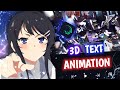 Tutorial 3D Text Animation AMV || Alight Motion