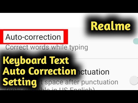 Realme Keyboard Text Auto Correction Setting