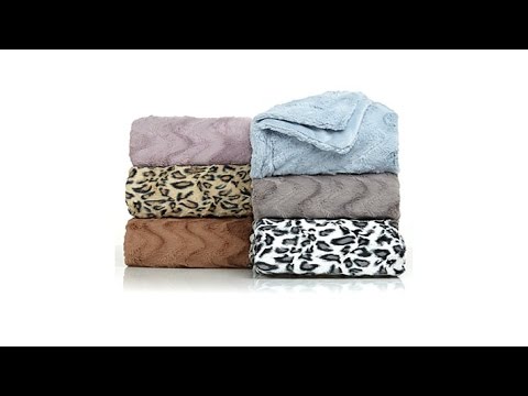 Concierge Collection Soft   Cozy Faux Fur Wave Blanket
