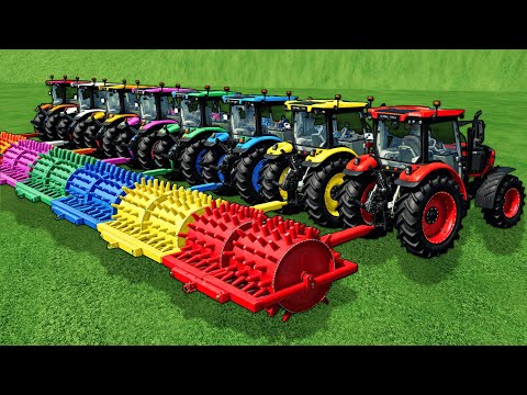 Farm Work with Colors - Epic Field Care with the Giant Roller Machine in Farming Simulator 22!