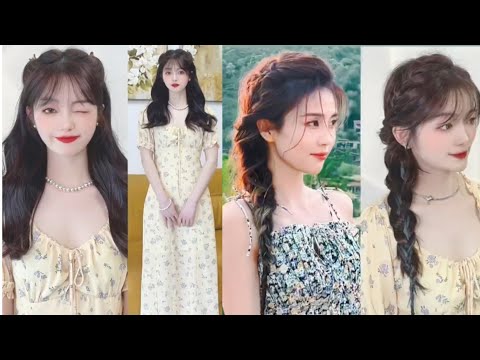 Quick & Easy Chinese star hairstyle Tutorial 💮 Cute for Girls