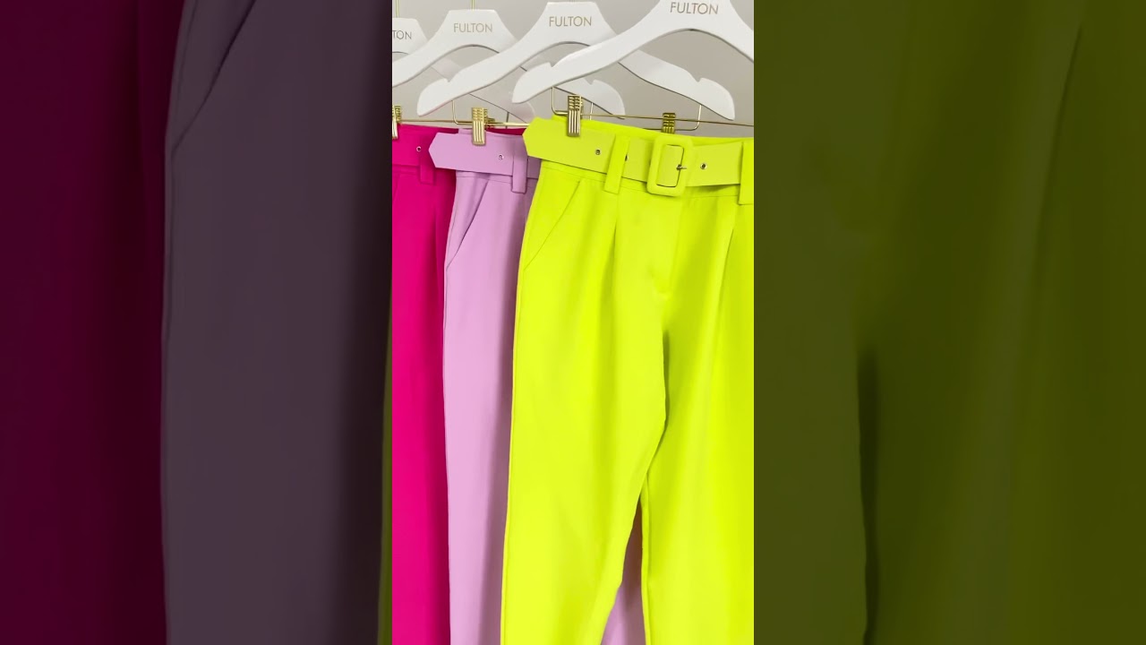 Watch Now Calça alfaiataria feminina com cinto - look lindo e colorido Calça alfaiataria feminina com cinto - look lindo e colorido