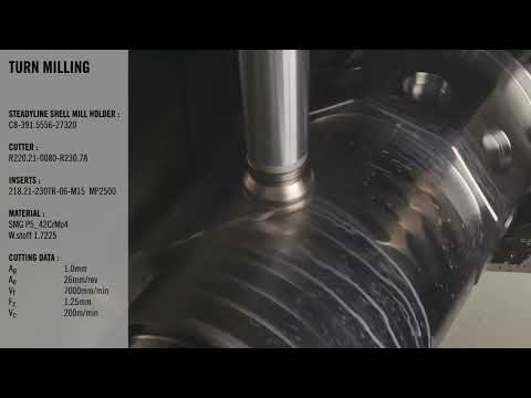 Turn-milling with Seco Steadyline® anti-vibration system | Seco Tools