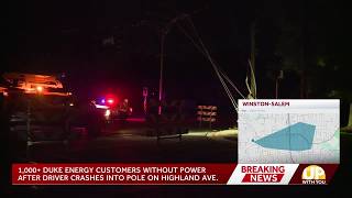 Winston-Salem crash leaves Duke Energy customers without power