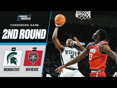Michigan State vs. New Mexico - Second round NCAA tournament extended highlights