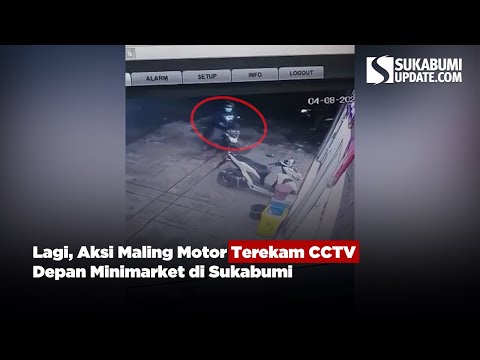 Lagi, Aksi Maling Motor Terekam CCTV Depan Minimarket di Sukabumi