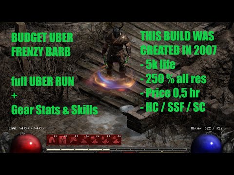 Diablo 2 Barbarian Guide: Budget Frenzy Barb full UBER Run and Build