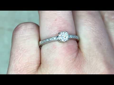 Art Deco 0.35ct Old European Cut Diamond Engagement Ring - Farsley Ring. Circa 1930 - Hand Video