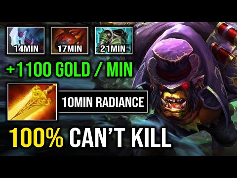 How to Fast Farm 10Min Radiance 100% Can't Kill Unlimited Burn DPS Insane 1100 GPM Alchemist Dota 2